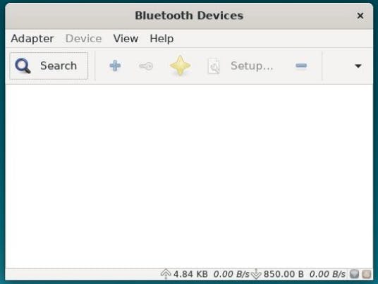 Click "Search" to search for available Bluetooth device.
