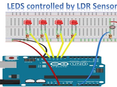 Arduino Tutorial - Controlling LEDS with LDR Sensor