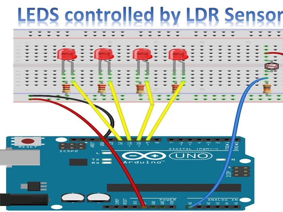 Light Sensor Triggers LED - Arduino Tutorial