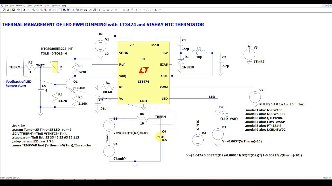 LTspice simulation of LED current control Hackster.io