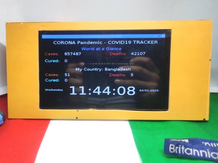 Desktop COVID19 Tracker with clock!