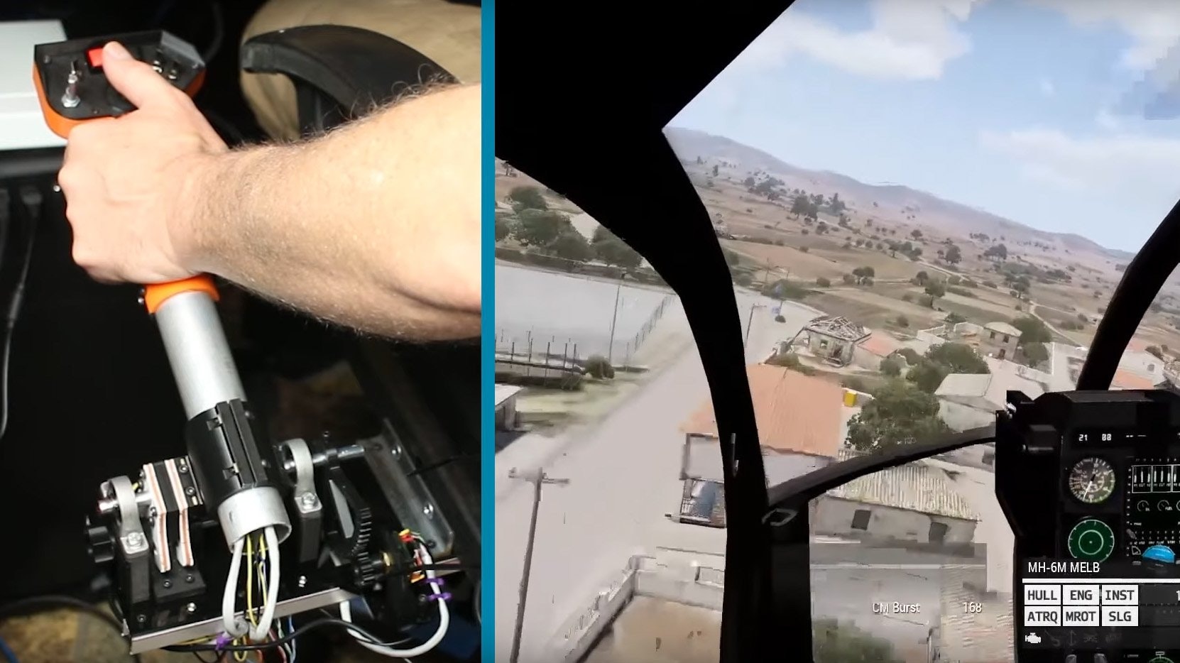 Helicopter Flight Simulator Controls
