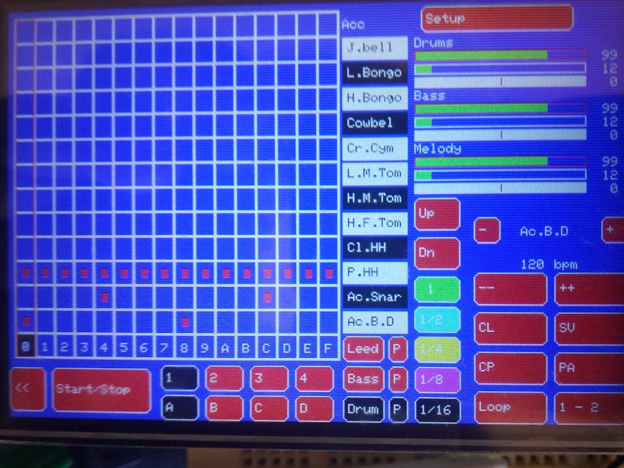 Arduino Due Bass, Drum & Lead Sequencer