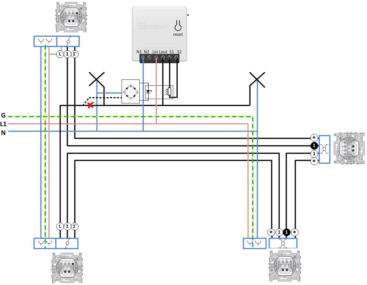 Sonoff Mini Optocoupler 2 Way Hotel Switching Hackster Io