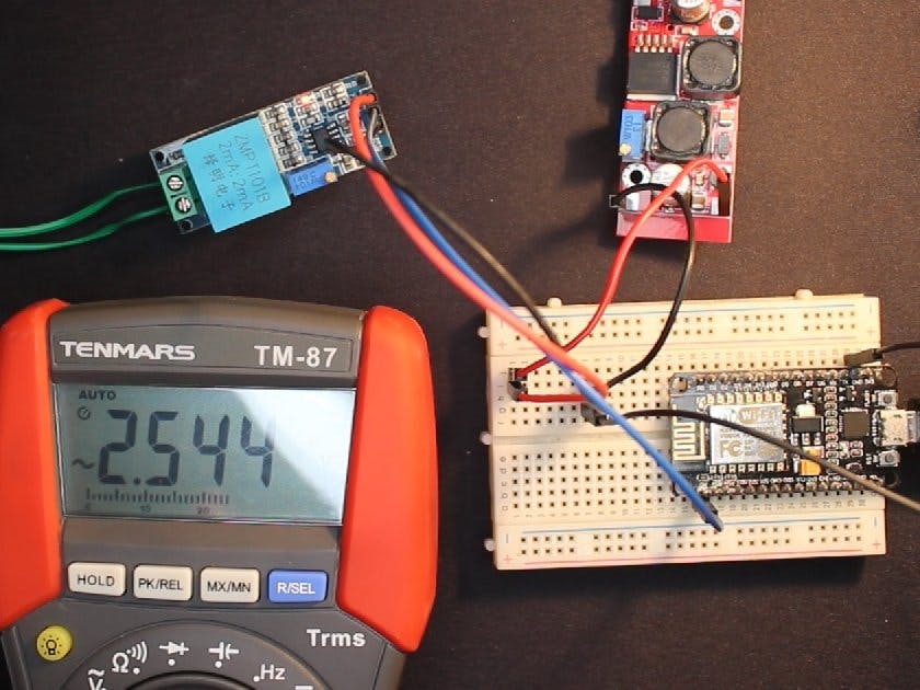 Measure AC voltage with ZMPT101B and ESP8266 12E