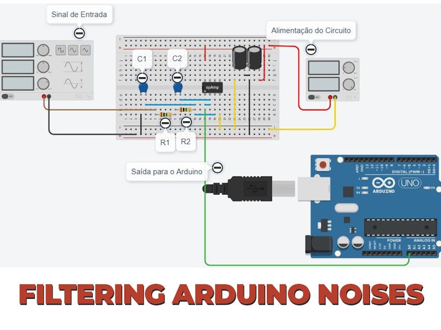 Active Low Pass Filter RC applied in Projects with Arduino
