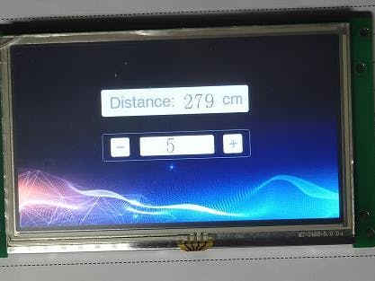 Ultrasonic module test with STONE lcd Module