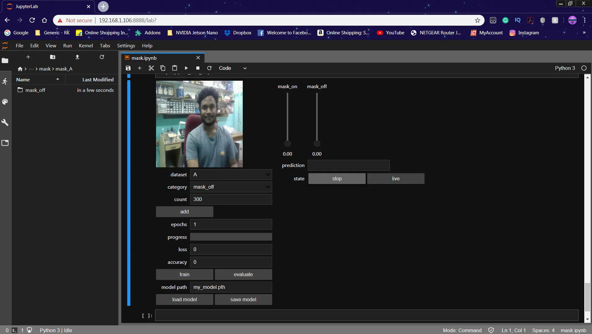 COVID-19 - Authorized Entry Using Face Mask Detection - Arduino 