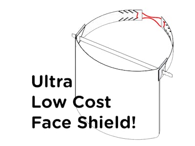 Ultra Low Cost Face Shield for Non Medical Use