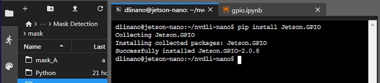 Installing Jetson.GPIO lib