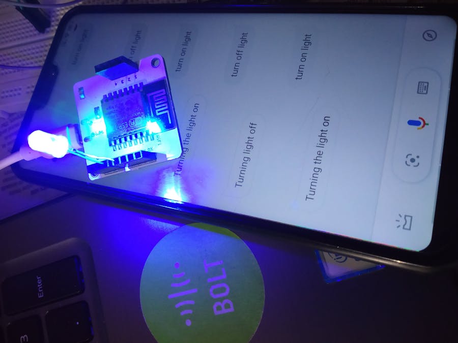 LED control over Google Assistant