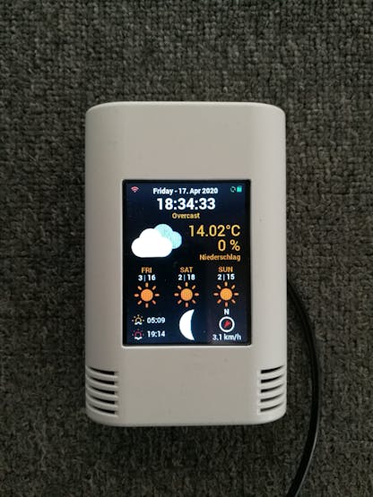 AZ-Touch Pi0 running weather station
