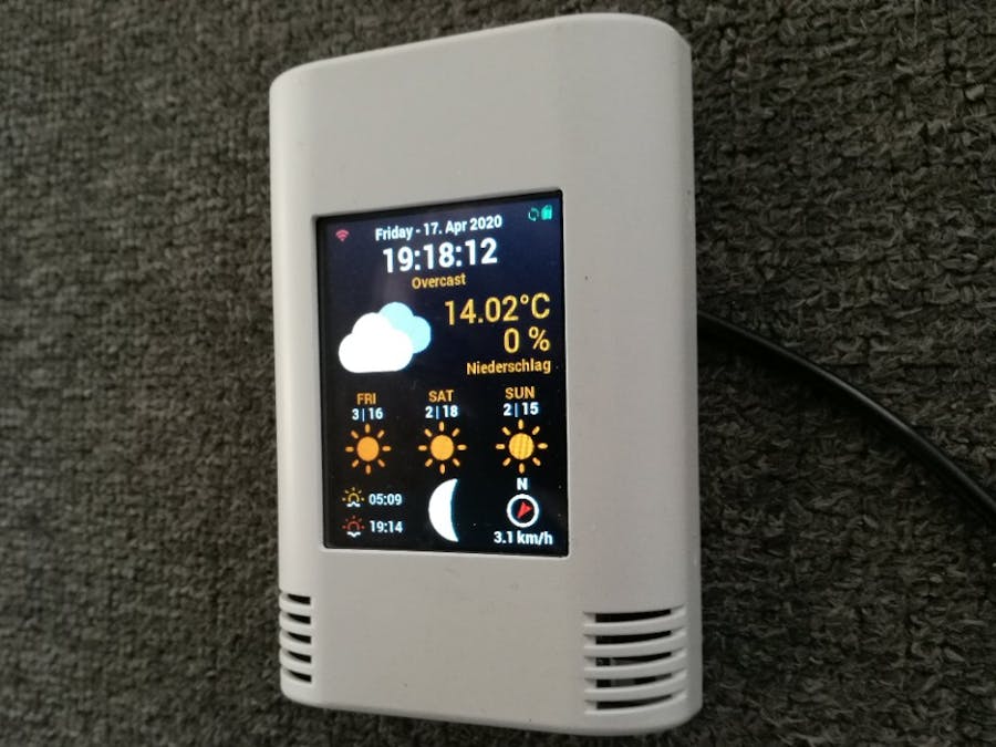 AZ-Touch Pi0 running weather station