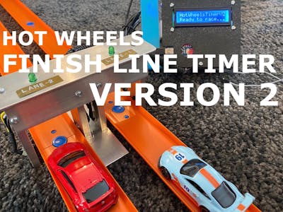 Hot wheels race track finish line online