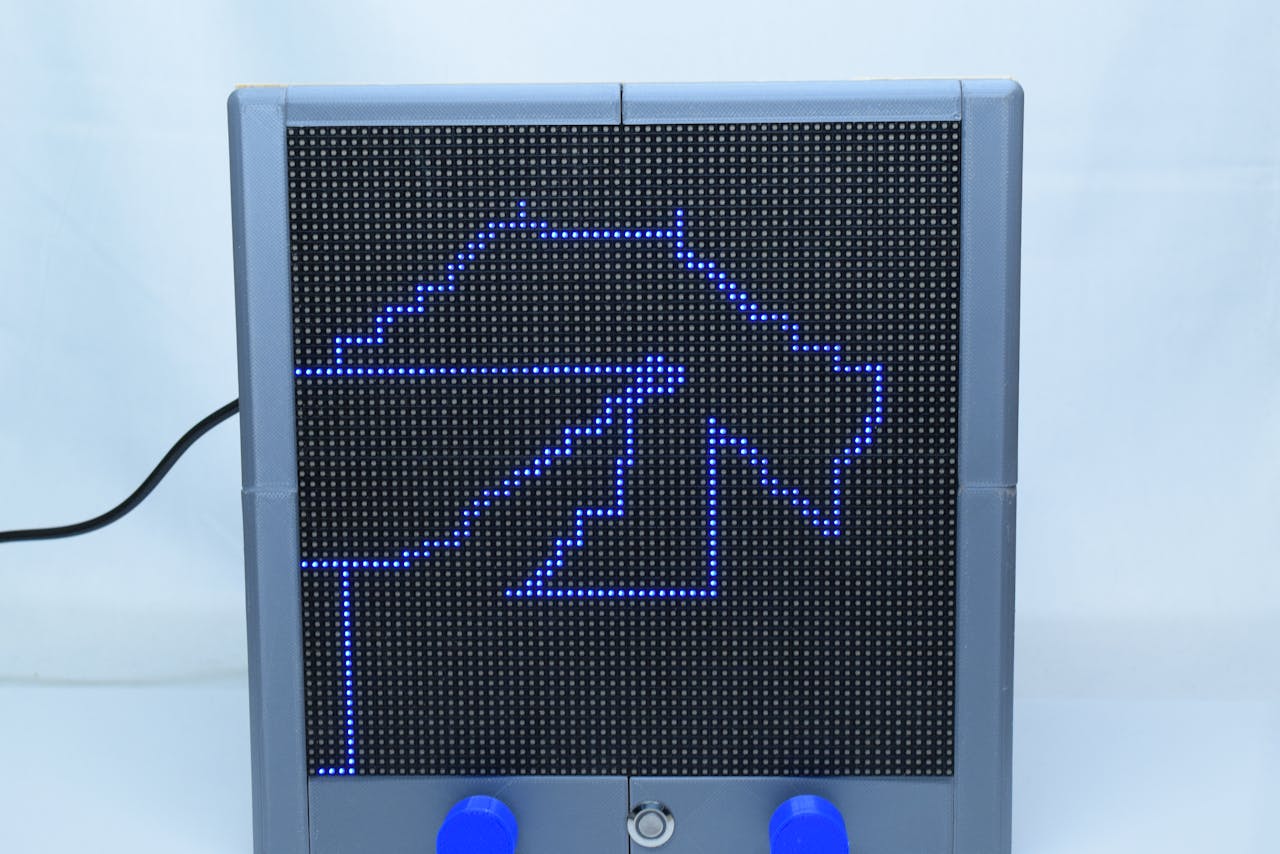 GitHub - FlavioIshii/microbit-etchasketch: LED Etch-a-sketch for the  micro:bit created in makecode