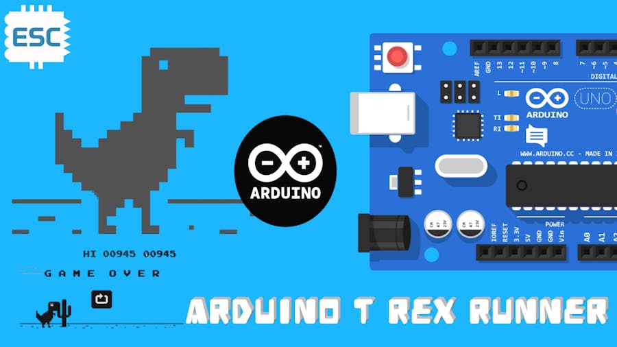 IoT Auto Play Dinosaur Game via Webduino