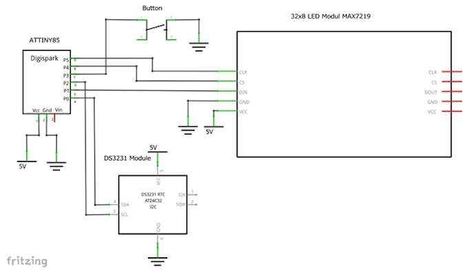 Simple digital clock using DIGISPARK ATTINY85 - Arduino Project Hub