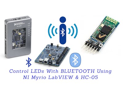Control On-Board LEDs of NI MyRIO Using HC-05 BLUETOOTH