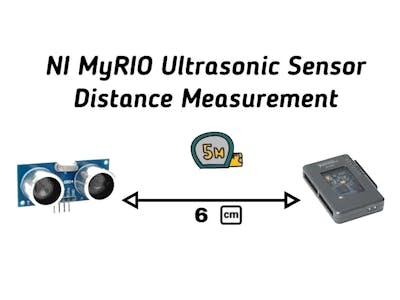 NI LabVIEW MyRIO Ultrasonic Sensor Distance Measurement
