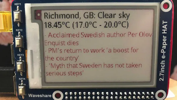 Andrew Healey's ePaper Dashboard Looks to Reduce His Reliance on Voice ...