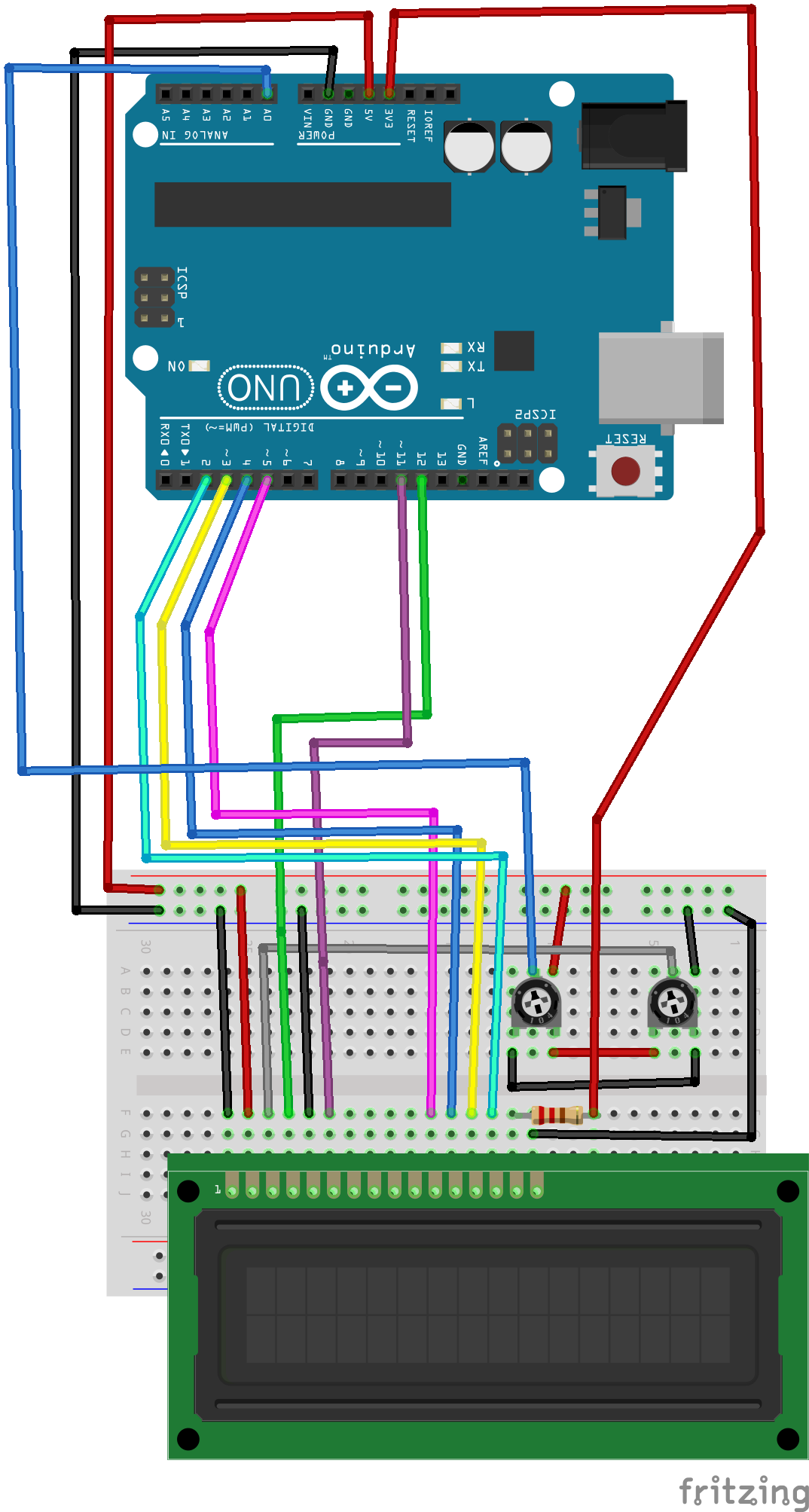 Arduino Lcd 16x2 Interfacing With Arduino Uno