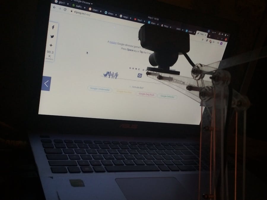 google chrome dinosaur game with opencv