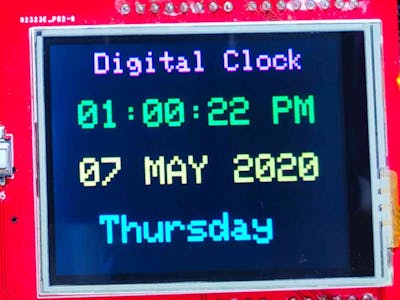 Arduino 12 hour Format Clock with TFT Display