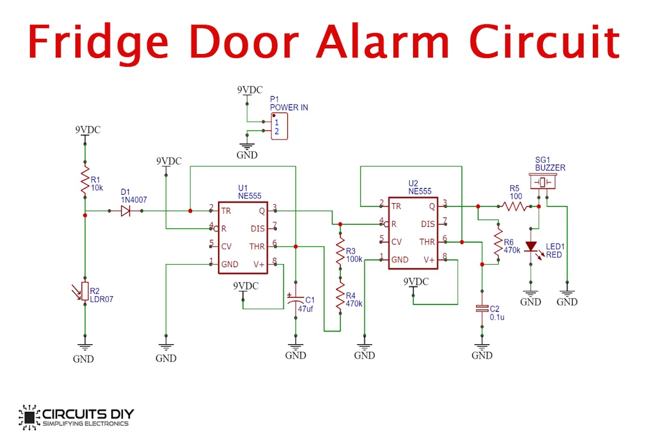 Fridge Alarm Circuit