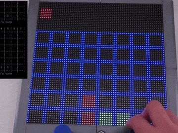 Play Virtual Connect Four on an LED Matrix