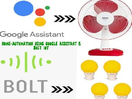Home-automation using Google assistant & Bolt IoT