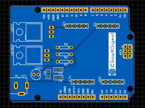 DIY Arduino Power Supply Shield with 3.3v, 5v and 12v Output