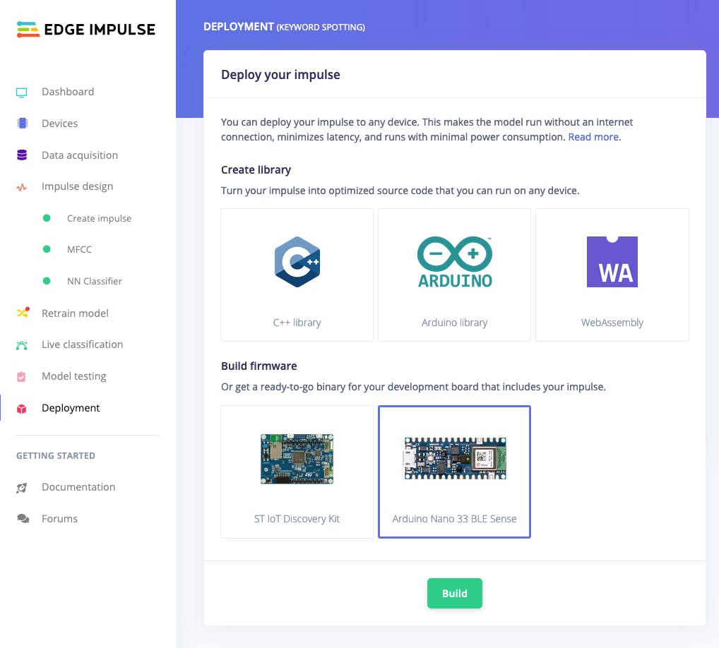 Model testing - Edge Impulse Documentation