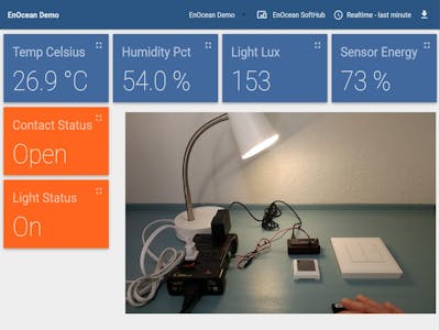 Energy harvesting EnOcean sensors with the OmnIoT SoftHub