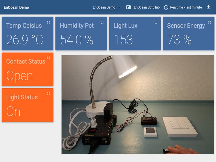 Energy harvesting EnOcean sensors with the OmnIoT SoftHub