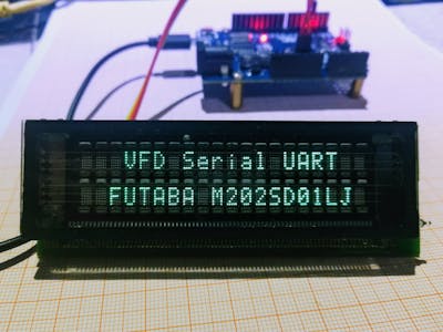 VFD Serial Futaba M202SD01 Arduino