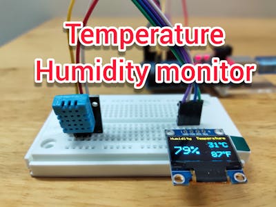 Weather station: Arduino, DHT11 sensor, Oled display