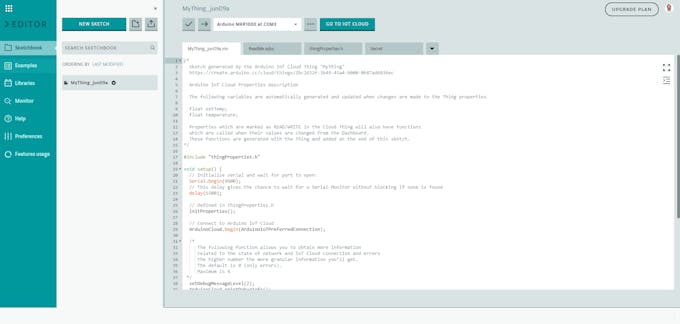 You will see the Web IDE interface