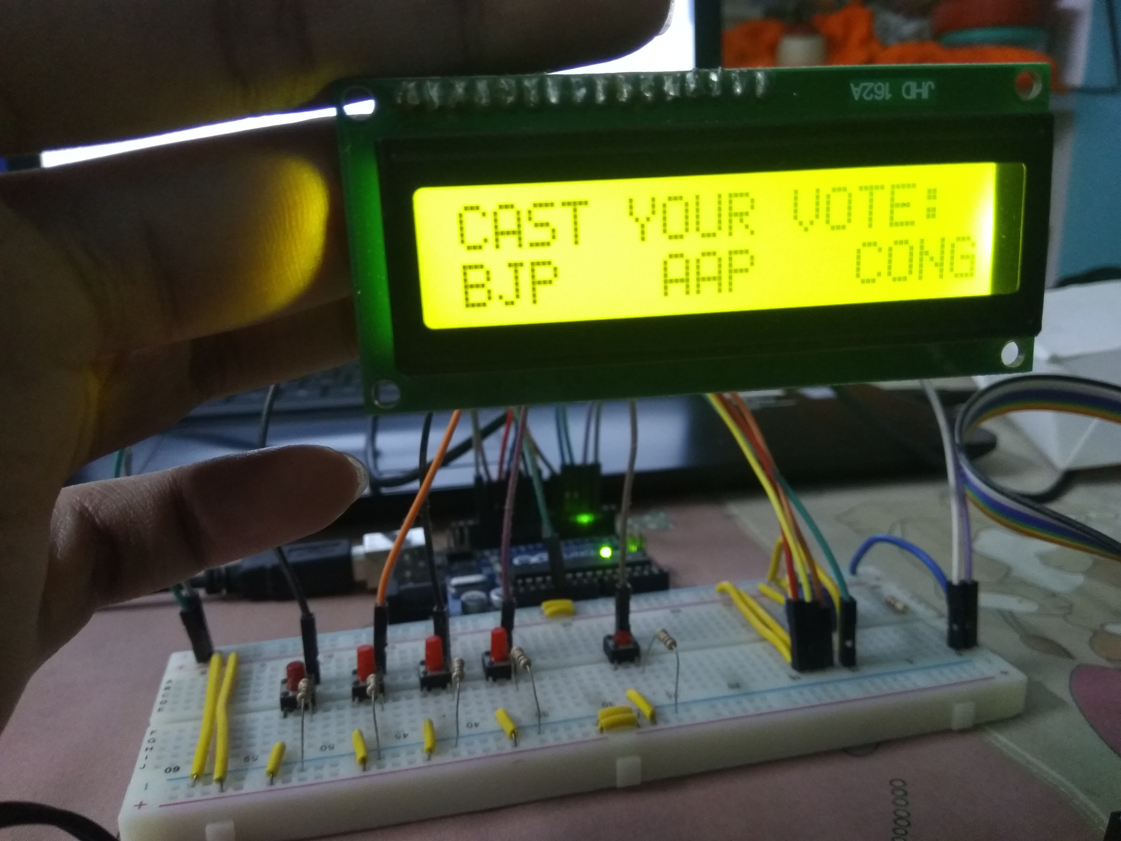 Electronic Voting Machine With Security Feature - Arduino Project Hub