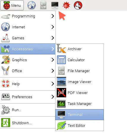 Starting a Terminal Session on raspberry pi Part-1