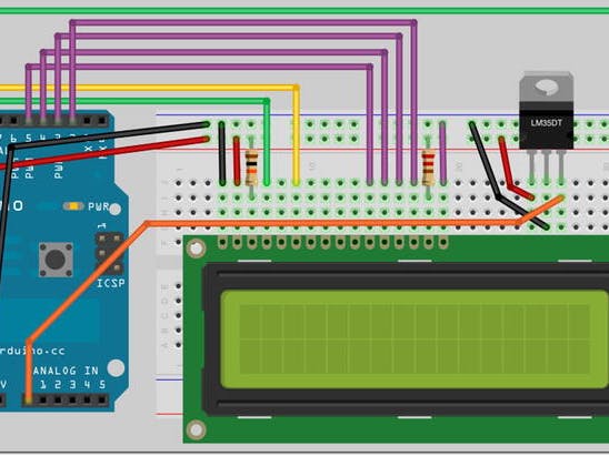 LCD Temperature Display- Arduino Workshop