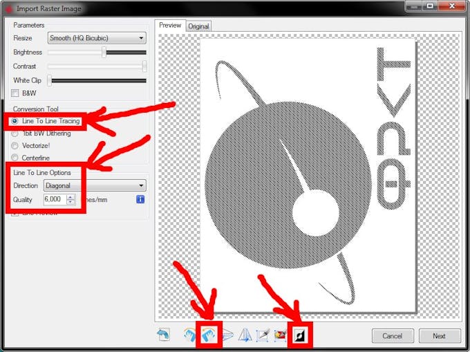 Fig. 17 – Processing the image