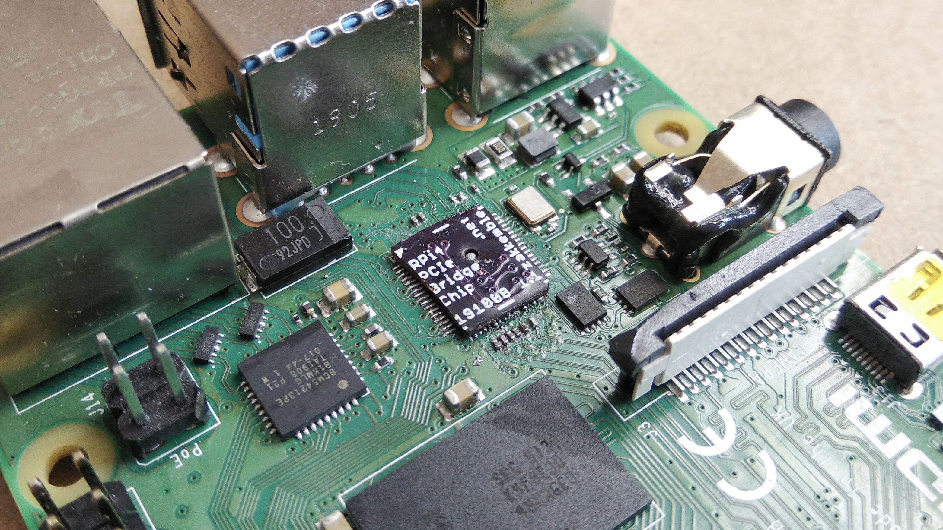 Bridge Chip Accesses The Pci Express Bus On A Raspberry Pi 4 Hackster Io
