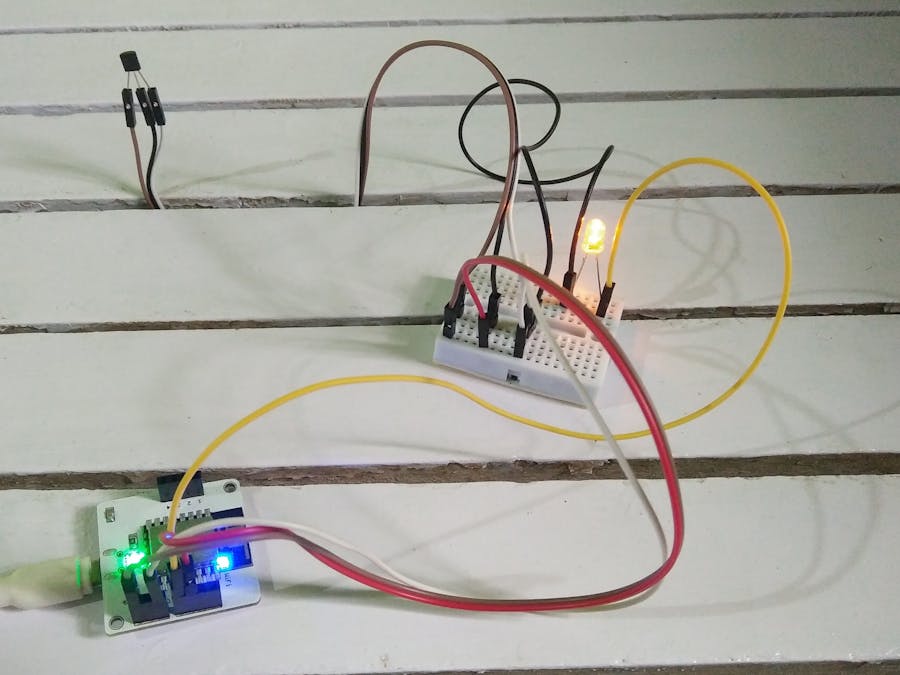 LED Automation cum Temperature Monitoring