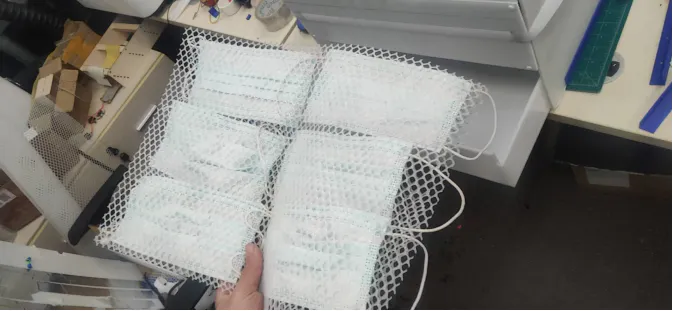 Plastic net to hold masks