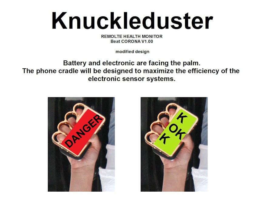 Electronic tele-health knuckle duster. [EPIDEM-senor system]
