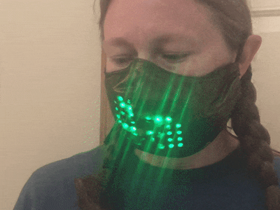 Light Up Face Mask with Bluetooth