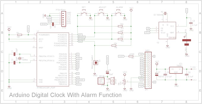Alarm clock schematic
