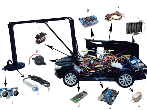 Smartphone Controlled Arduino 2WD Robot Car to detect mine b - Arduino