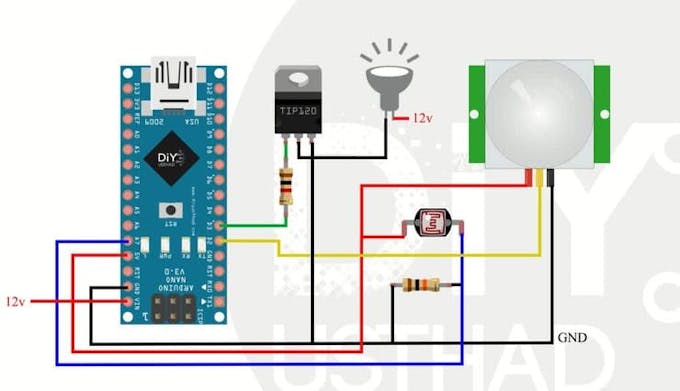 Motion Activated Light With Automatic Brightness Adjust - Arduino ...