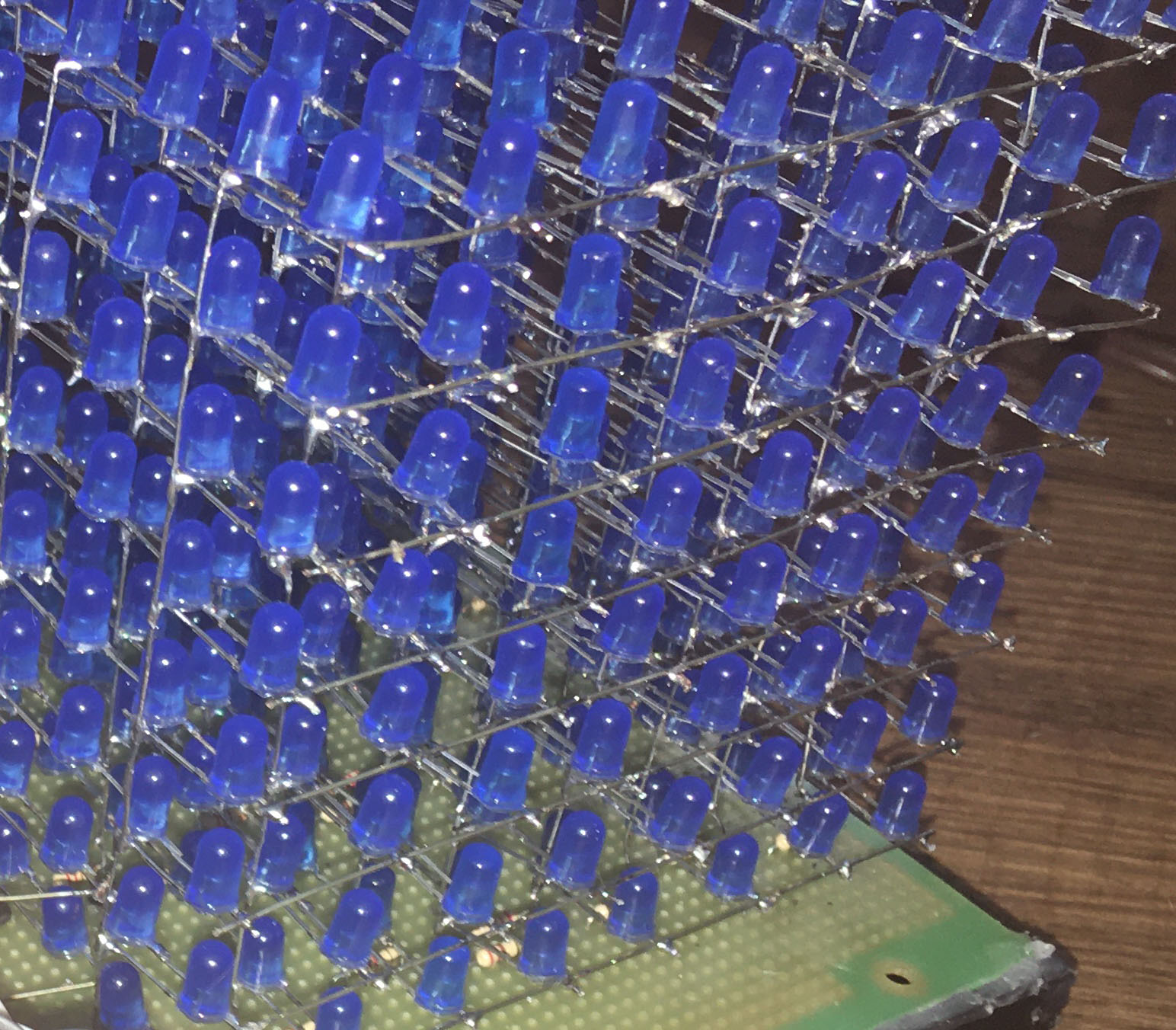 8x8x8 Blue LED Cube Assembled RTC Free S/H Arduino Mega SD DS18B20 